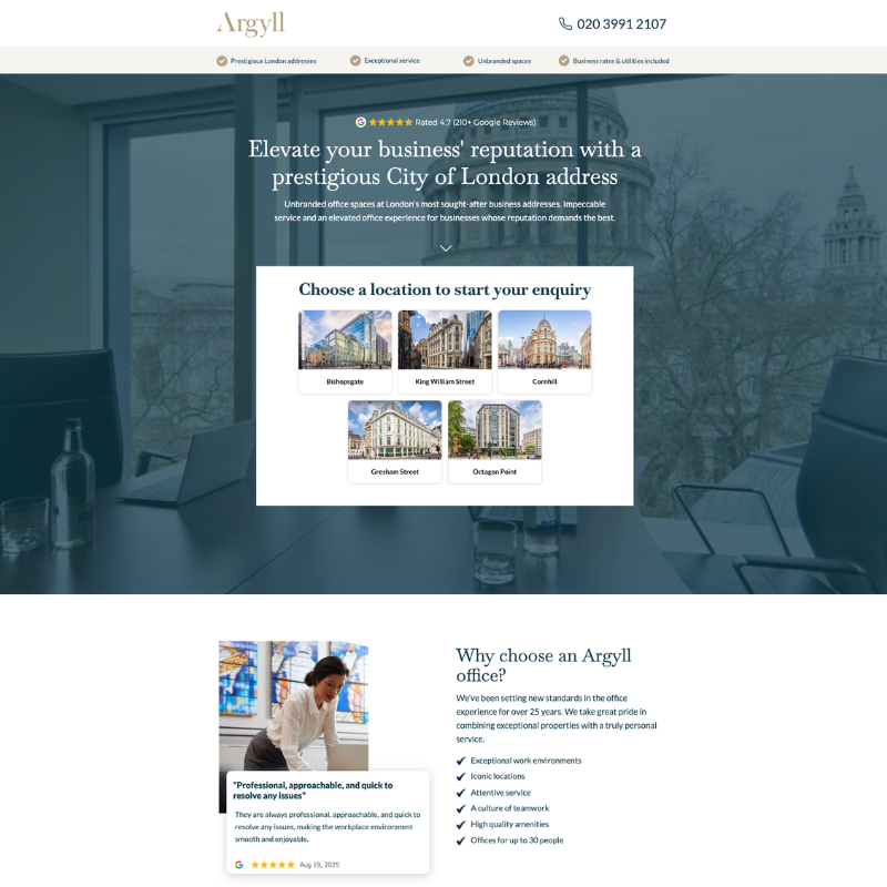 landing page example